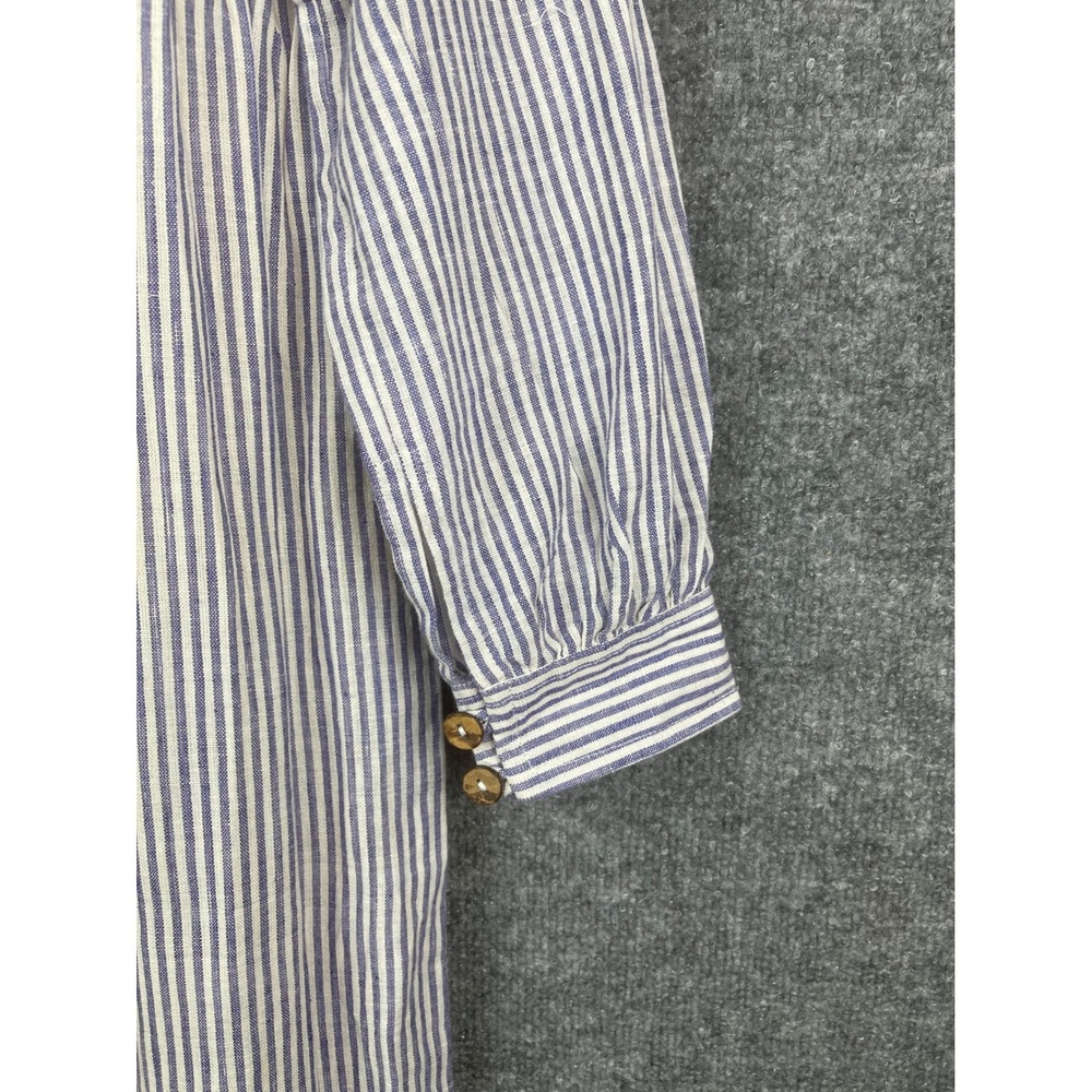 Krithi Maxi Dress Womens Size M Blue White Stripe NWT Handloom Ruffle Tiered - Picture 12 of 16